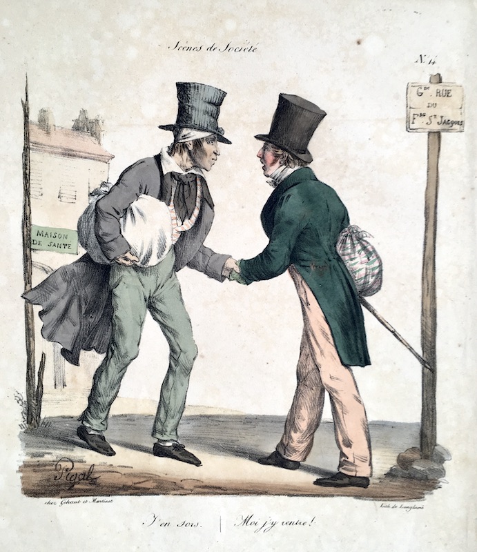 Scenes de Societe - Nº 14, J' en sors, Moi j' y rentre!